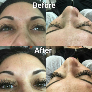 eyelash extensions before and after in tampa