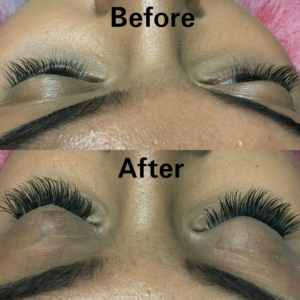 eyelash extensions before and after - fantastic
