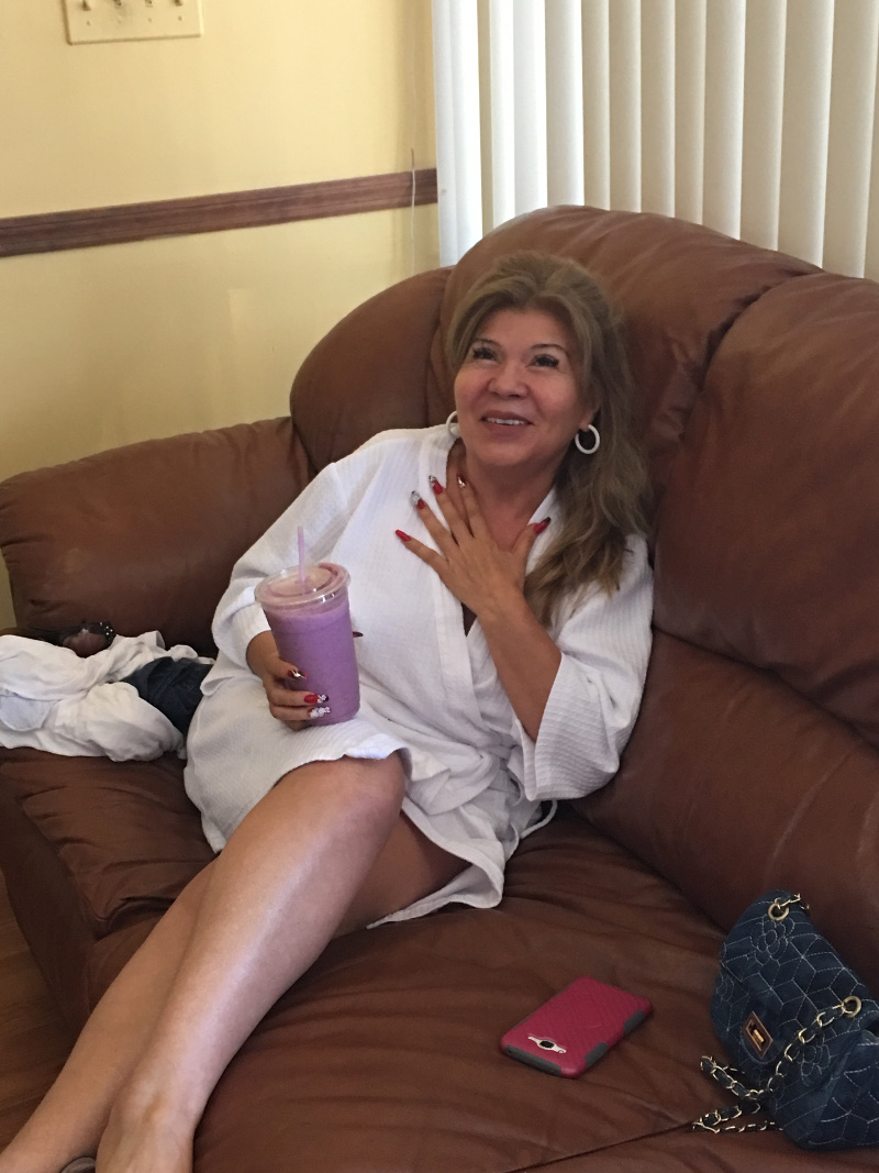 relaxing after treatment at our Tampa day spa